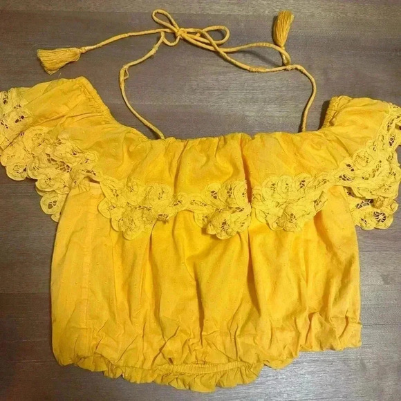 Free People Yellow Top - Picture 2 of 10